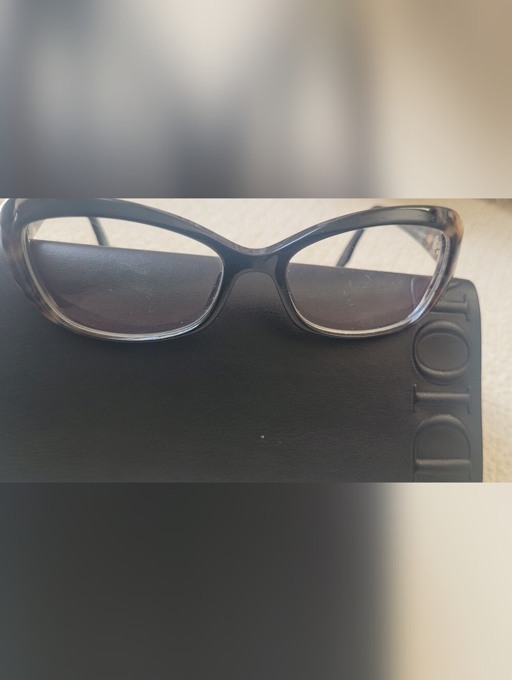 Christian Dior Women's Havana Tortoiseshell Glasses w/Embossed Logo Case EUC